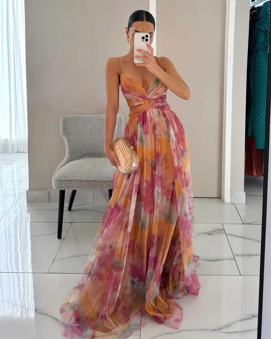 Camelia | Abito Maxi Eleganza Floreale
