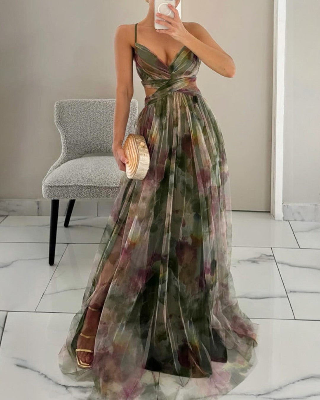 Camelia | Abito Maxi Eleganza Floreale