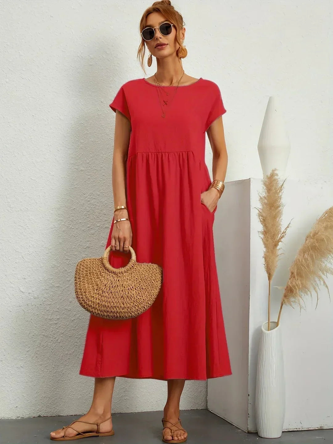 Gabriella™ | Abito Midi Fluido Dall'eleganza Senza Tempo