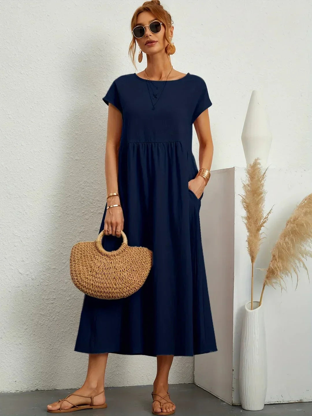 Gabriella™ | Abito Midi Fluido Dall'eleganza Senza Tempo