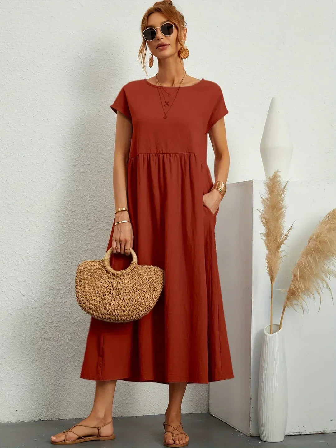 Gabriella™ | Abito Midi Fluido Dall'eleganza Senza Tempo