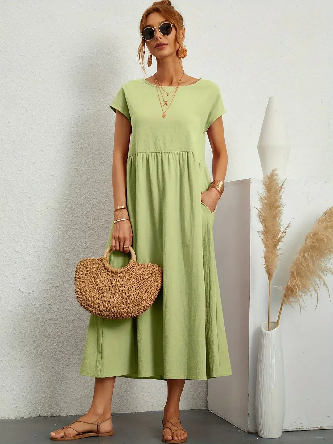 Gabriella™ | Abito Midi Fluido Dall'eleganza Senza Tempo
