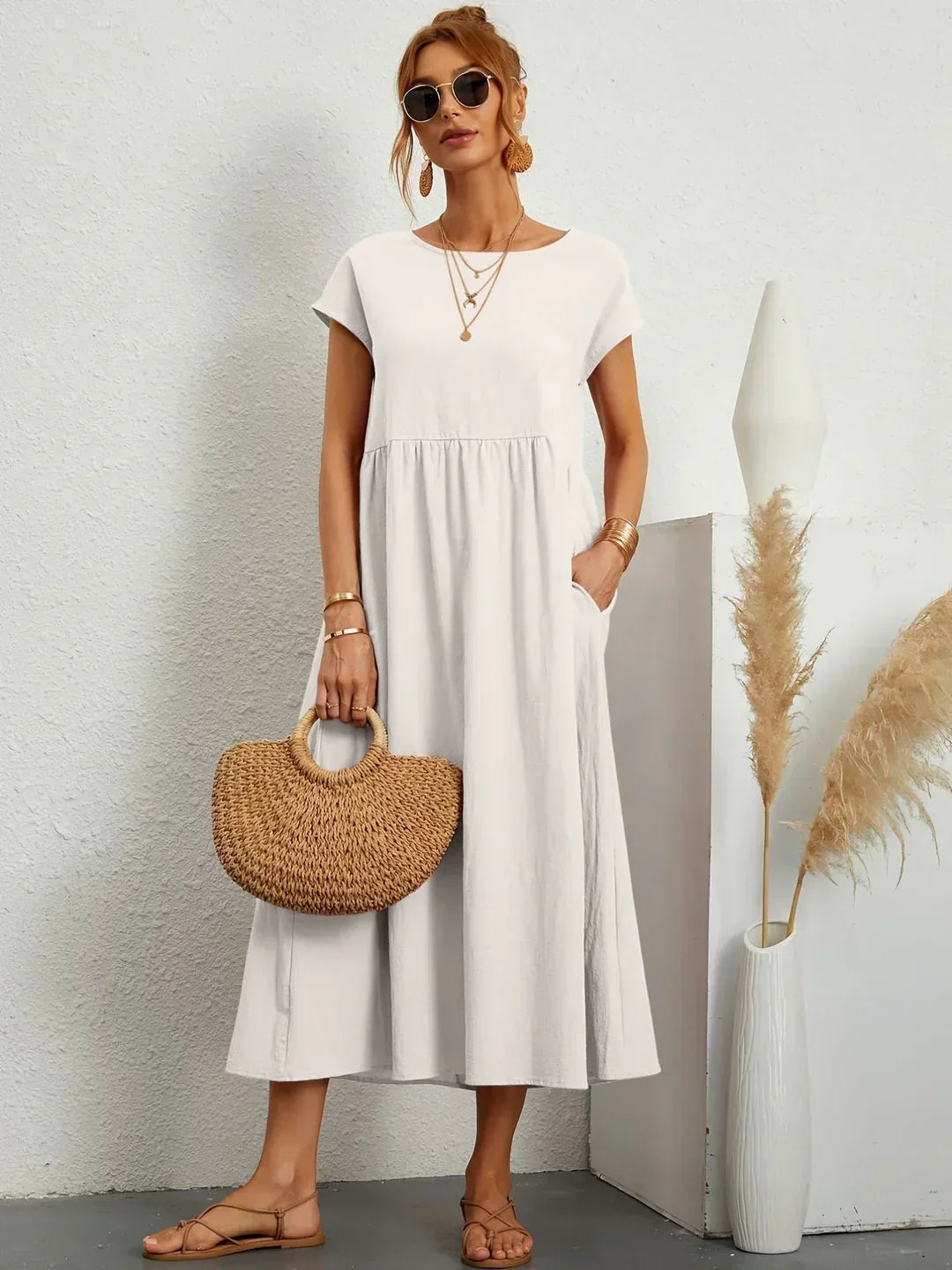 Gabriella™ | Abito Midi Fluido Dall'eleganza Senza Tempo
