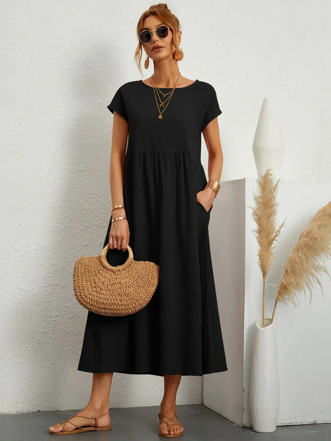 Gabriella™ | Abito Midi Fluido Dall'eleganza Senza Tempo