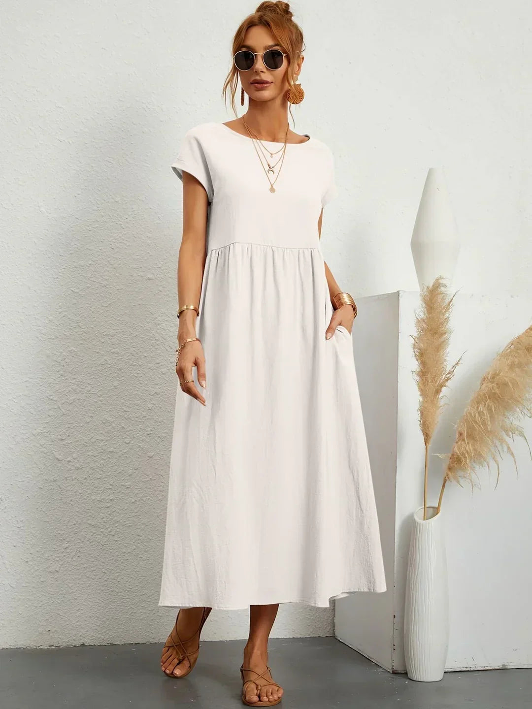 Gabriella™ | Abito Midi Fluido Dall'eleganza Senza Tempo