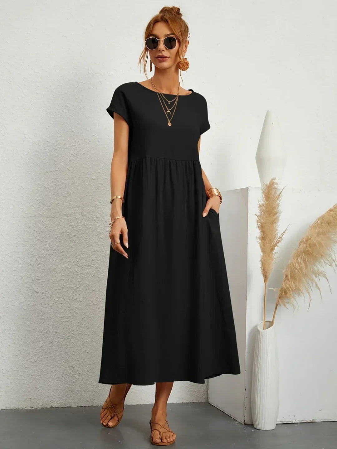 Gabriella™ | Abito Midi Fluido Dall'eleganza Senza Tempo