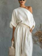 Milena™ | Completo due pezzi con spalle scoperte