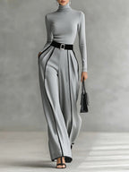 RENATA | COMPLETO CON MAGLIONE A COLLO ALTO E PANTALONI ELEGANTI