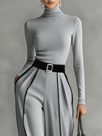 RENATA | COMPLETO CON MAGLIONE A COLLO ALTO E PANTALONI ELEGANTI