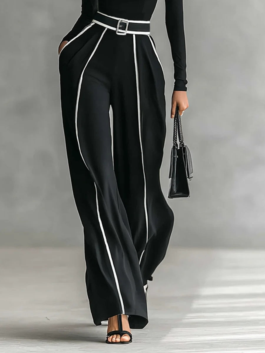 RENATA | COMPLETO CON MAGLIONE A COLLO ALTO E PANTALONI ELEGANTI