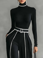 RENATA | COMPLETO CON MAGLIONE A COLLO ALTO E PANTALONI ELEGANTI