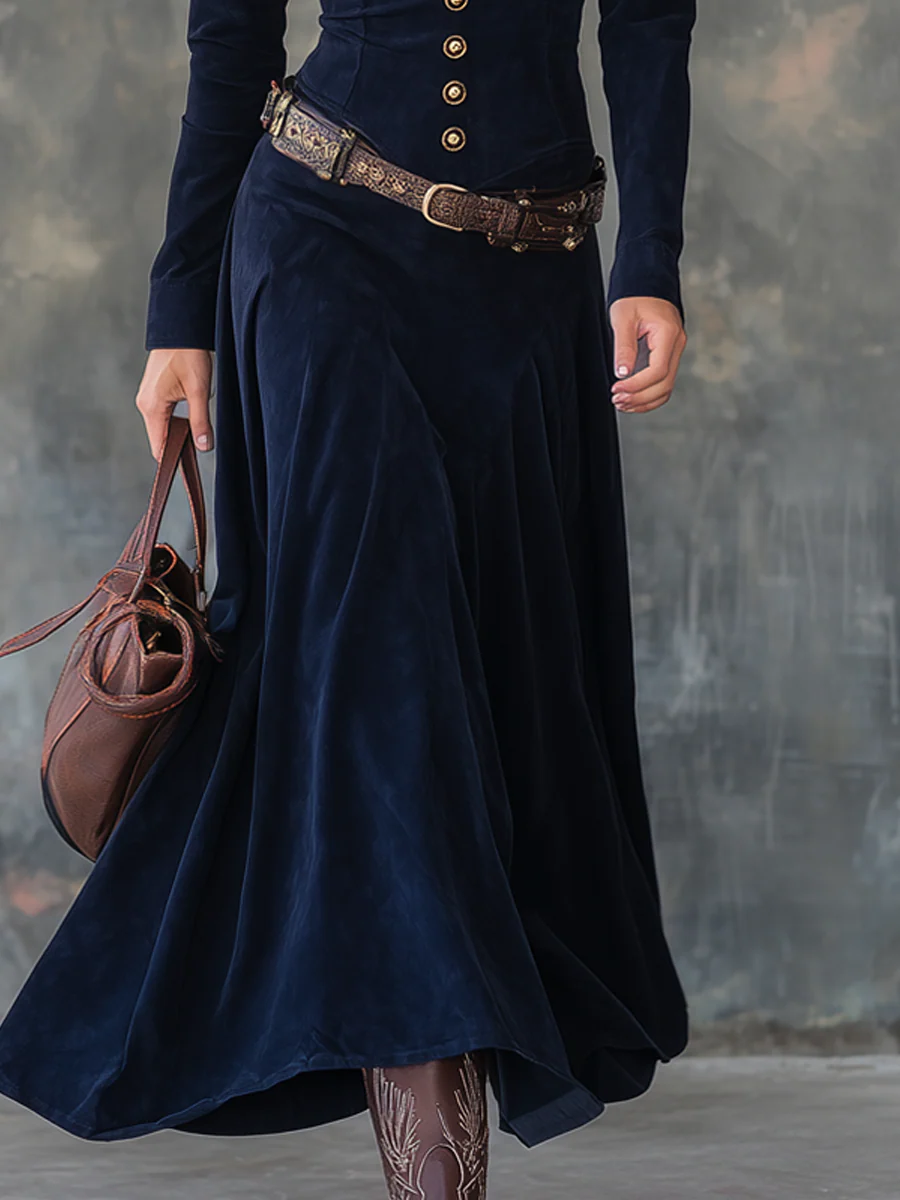 MARTINA | ABITO LUNGO VINTAGE CON TASCHE