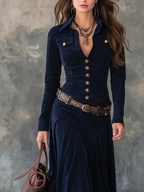 MARTINA | ABITO LUNGO VINTAGE CON TASCHE
