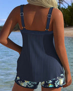 Sofia | Tankini a righe con slip da bagno a due pezzi